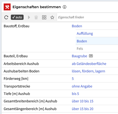 Alle Eigenschaften der gesuchten Bauleistung wählen Sie einfach per Mausklick aus Alle Eigenschaften der gesuchten Bauleistung wählen Sie einfach per Mausklick aus